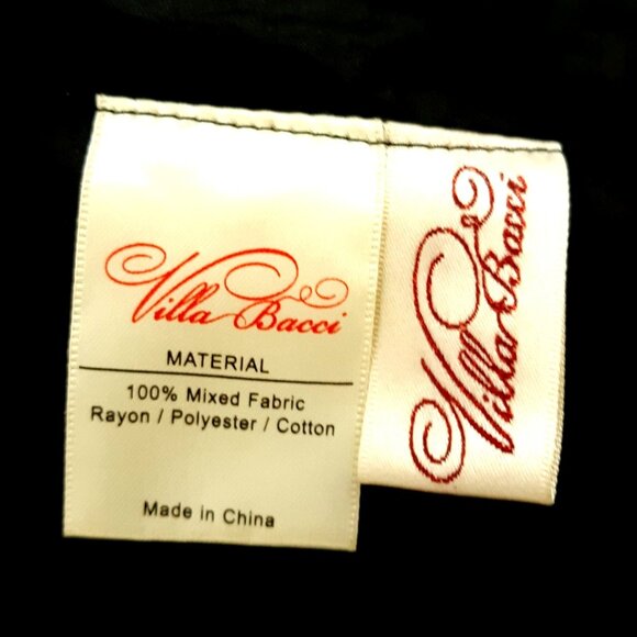 Villa Bacci Faux Fur & Patterned Fabric Tree Skirt 52" - Picture 5 of 5